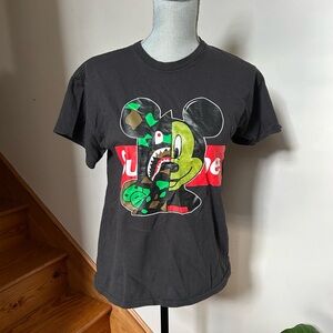 Black BAPE X Disney ABC Camo Mickey Tee feat Supreme
